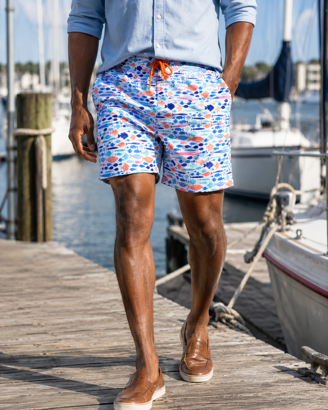 Shoalmates Boardshorts - Buoy & Boat - Swim Trunks - Blue