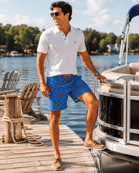 Hang Loose Boardshorts - Blue - Buoy & Boat - Swim Trunks - Blue