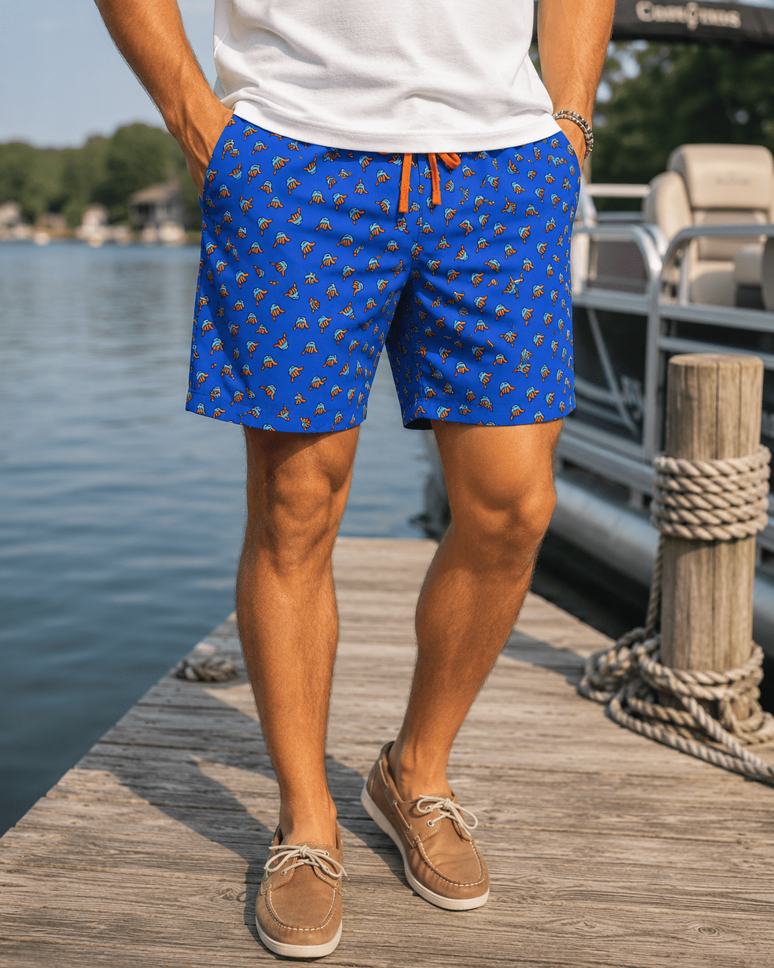 Hang Loose Boardshorts - Blue - Buoy & Boat - Swim Trunks - Blue