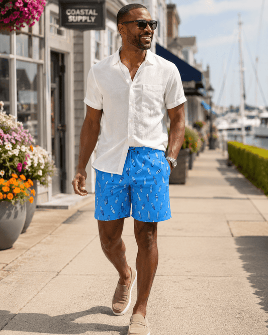 Surf Toss Boardshorts - Teal - Buoy & Boat - Swim Trunks - Teal