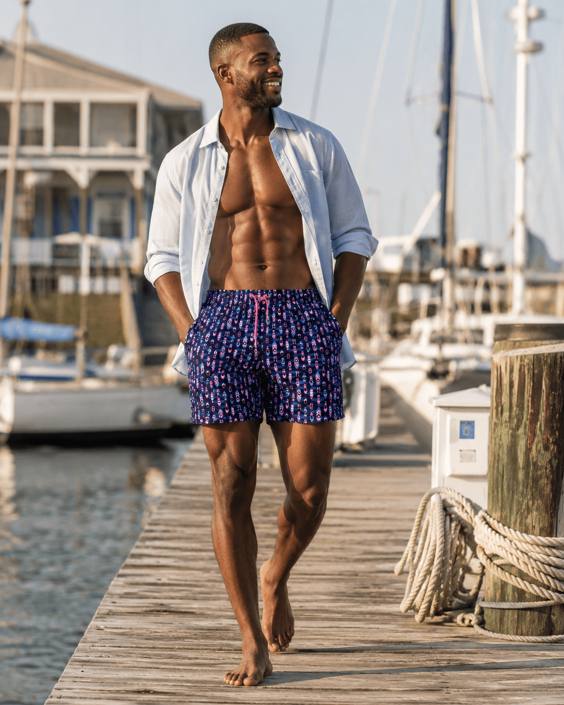 Flotilla Swim Trunks - Navy - Buoy & Boat - Swim Trunks - Navy