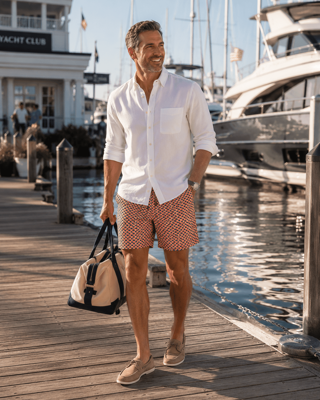 Marlin Party Swim Trunks - Coral - Buoy & Boat - Swim Trunks - Coral