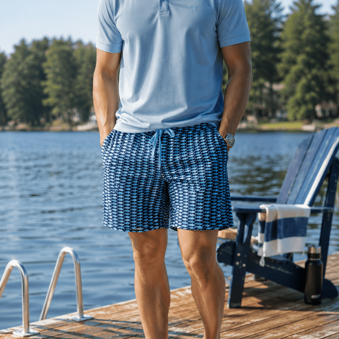 Tail to Tail Boardshorts - Navy - Buoy & Boat - Swim Trunks - Navy