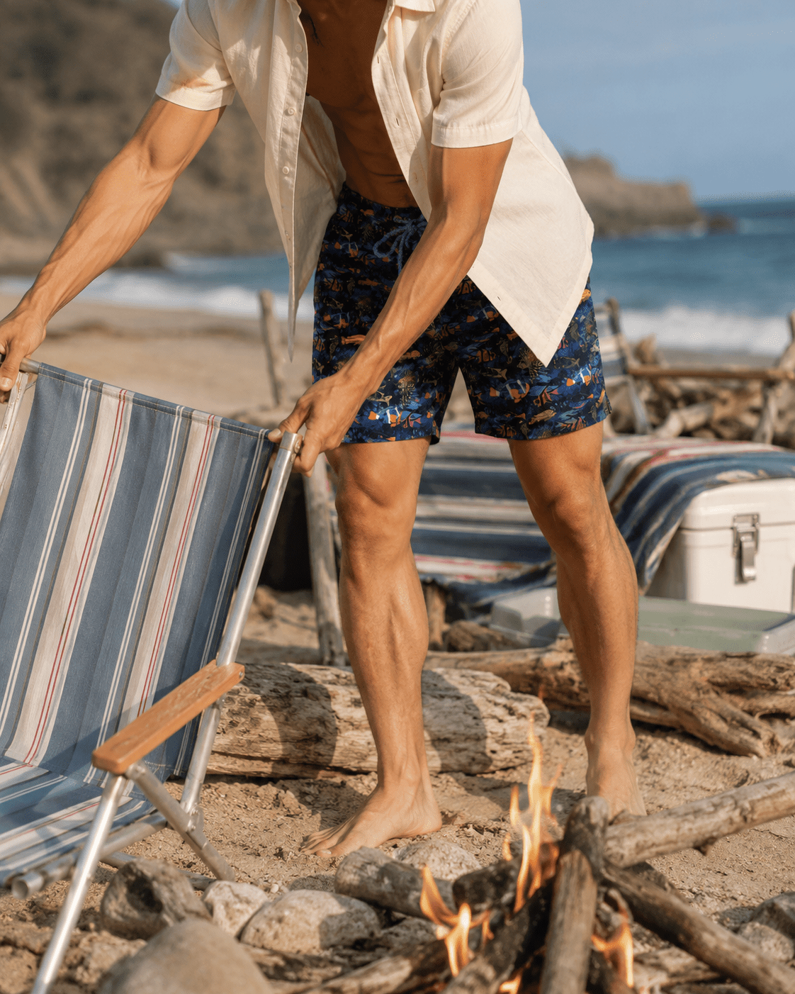 Fish Swim Trunks - Navy - Buoy & Boat - Swim Trunks - Navy