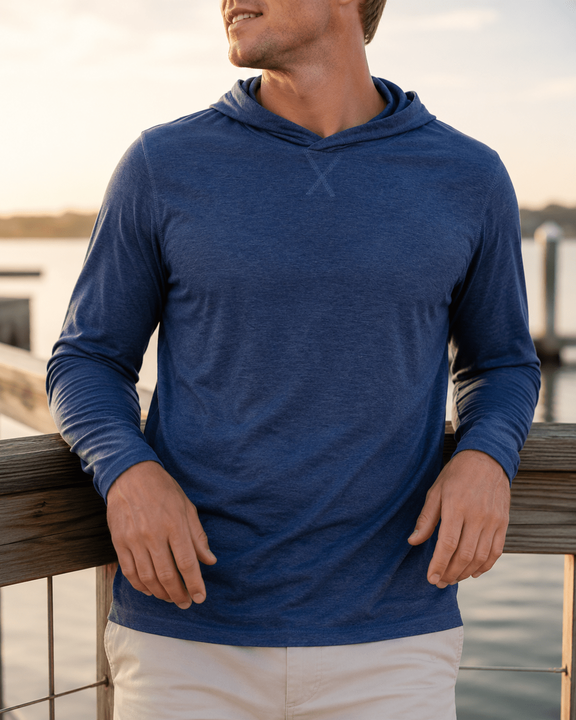 Tri Blend Hoodie - Buoy & Boat - Long Sleeve - Navy