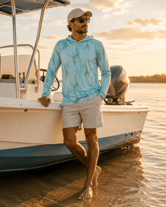 Surf Island Camo Long Sleeve - Aqua - Buoy & Boat - Long Sleeve - Aqua