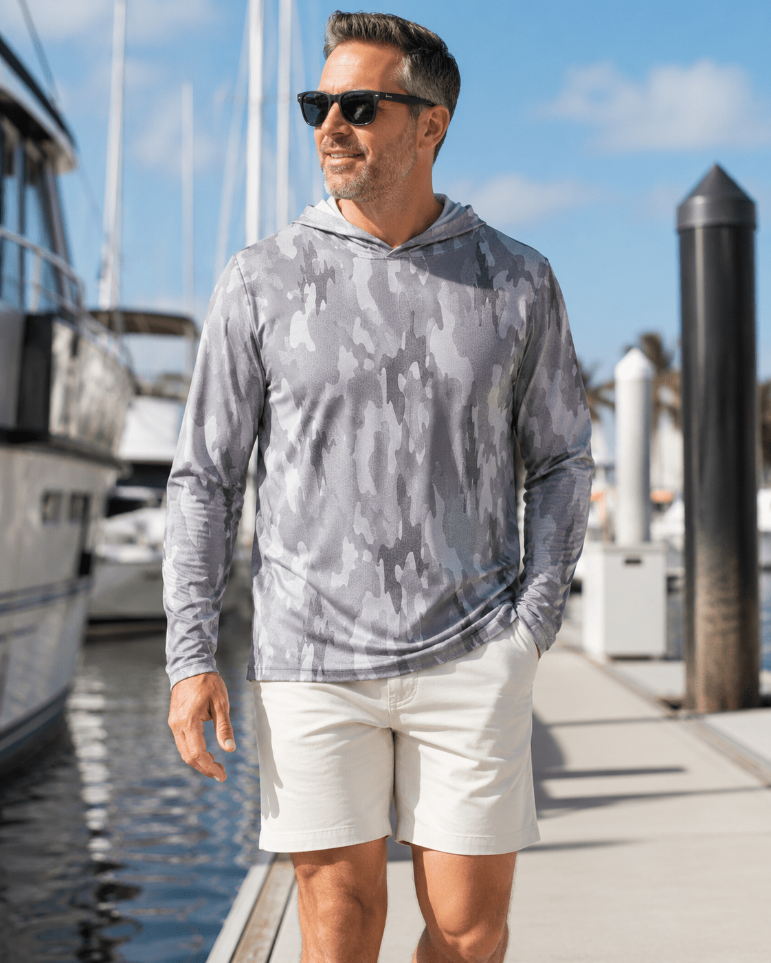 Surf Island Camo Long Sleeve - Gray - Buoy & Boat - Long Sleeve - Gray
