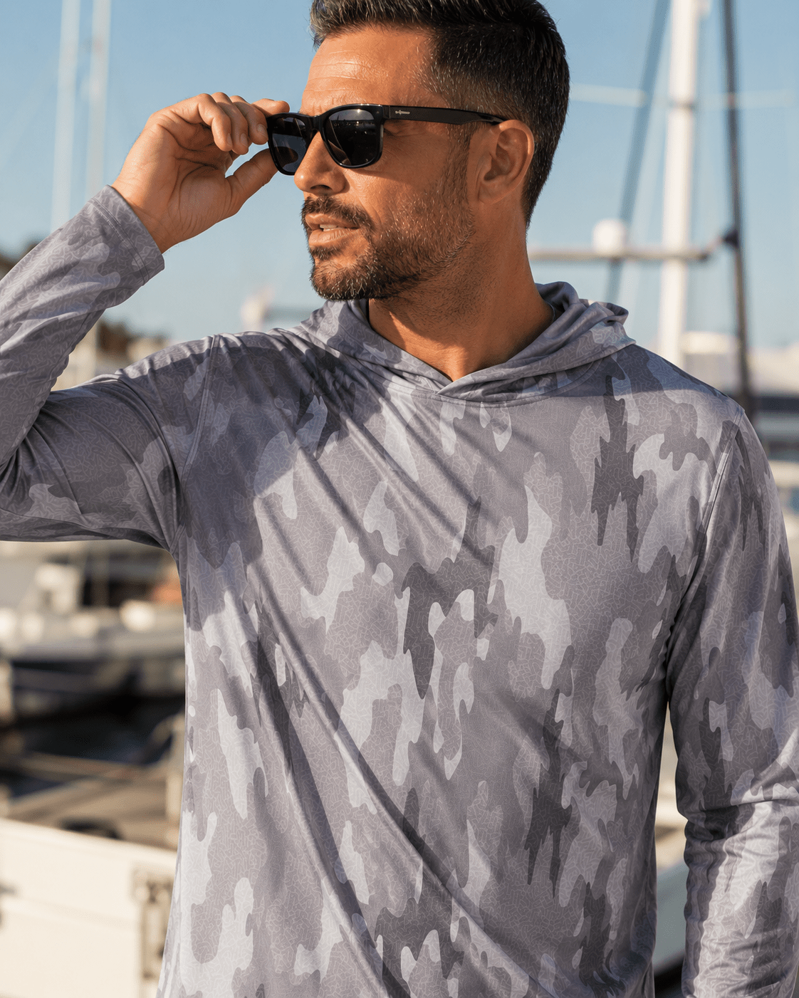 Surf Island Camo Long Sleeve - Gray - Buoy & Boat - Long Sleeve - Gray