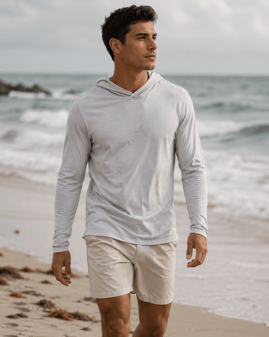 Soft Touch Space Dye Long Sleeve - Silver - Buoy & Boat - Long Sleeve - Silver