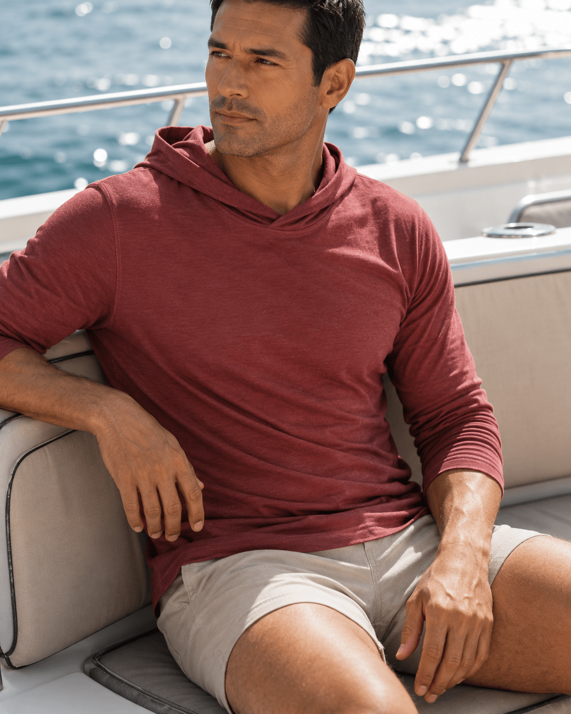 Soft Touch Space Dye Long Sleeve - Red - Buoy & Boat - Long Sleeve - Red