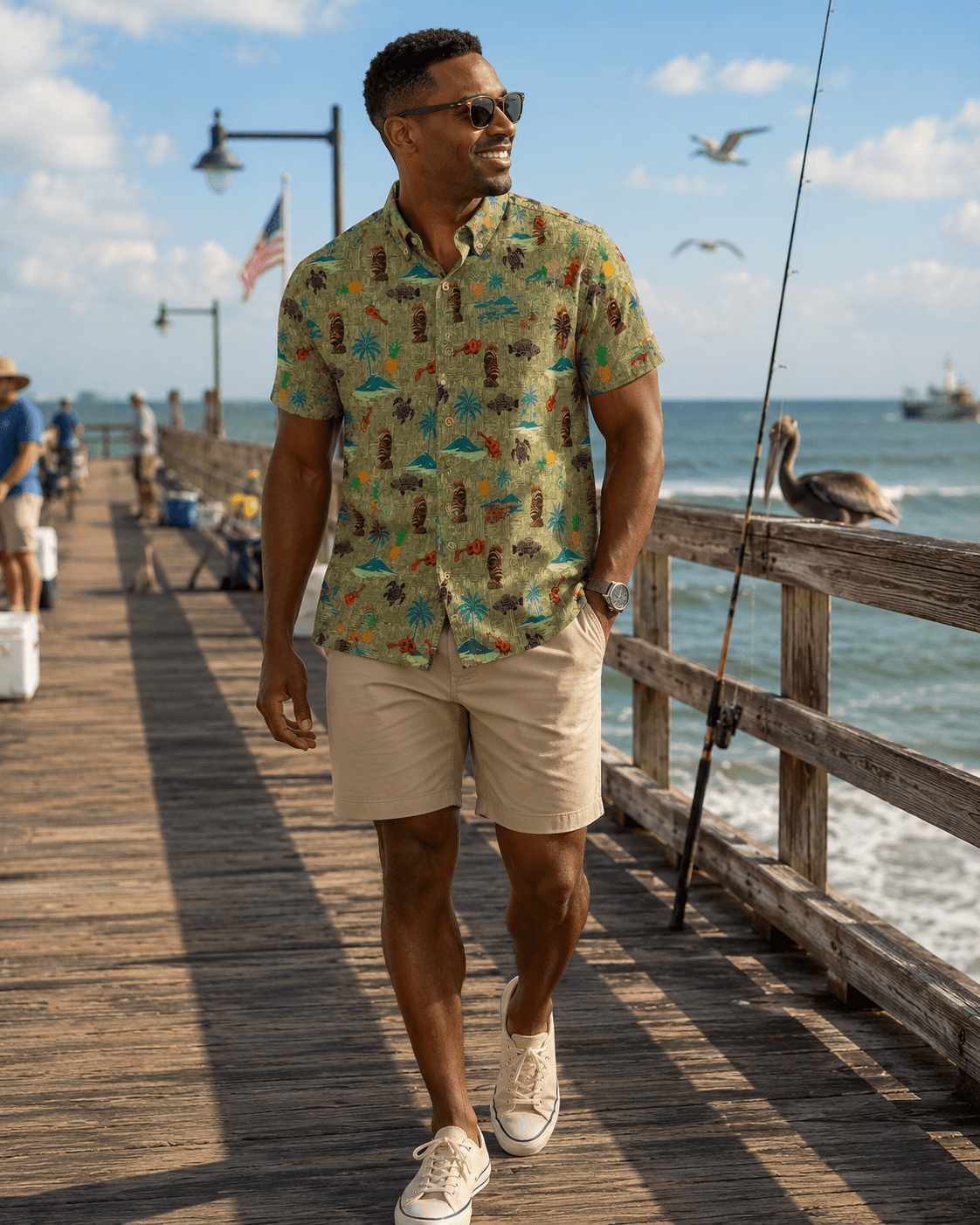 Isla Bonita Woven Shirt - Buoy & Boat - Short Sleeve Woven - Olive