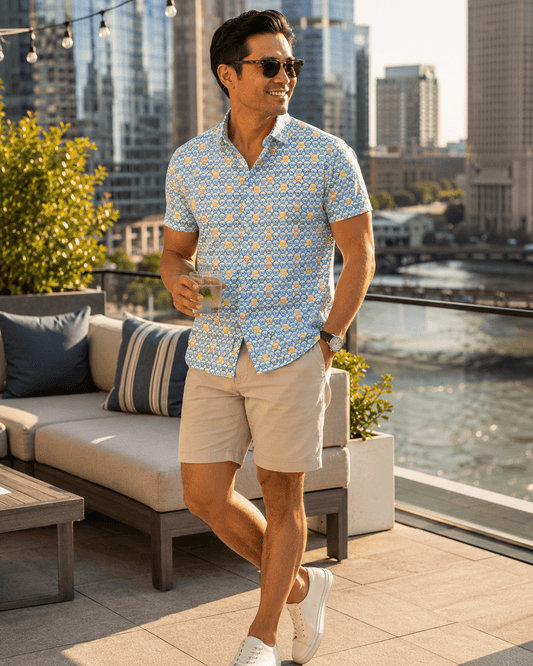 Skulls Woven Shirt - Buoy & Boat - Short Sleeve Woven - 