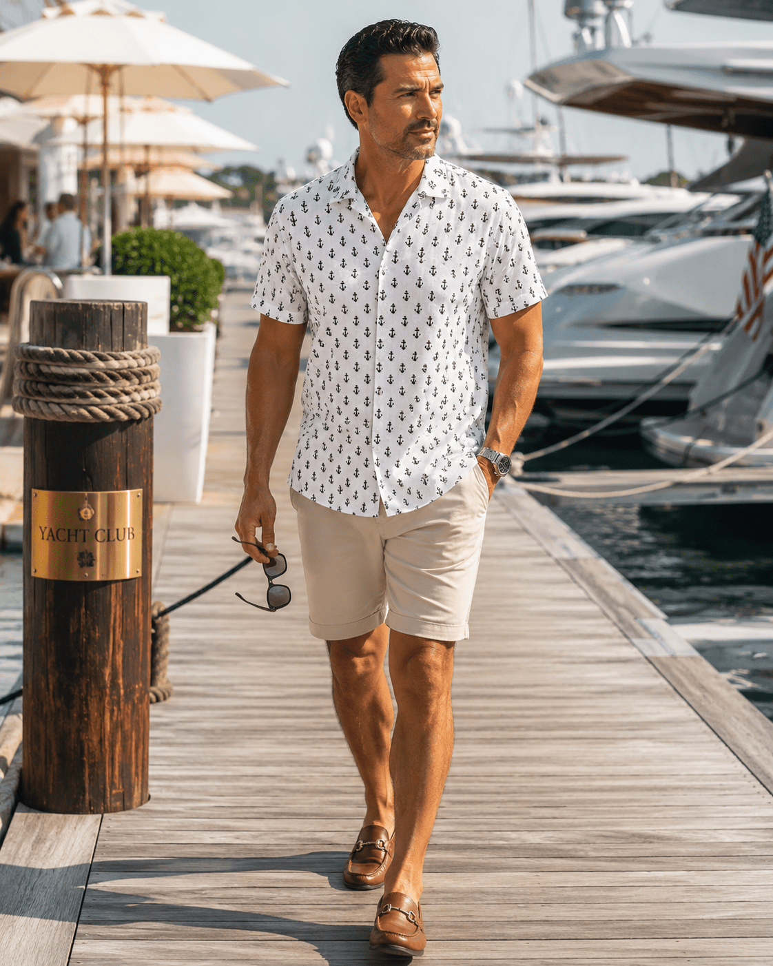 Anchors and Flags Woven Shirt - Buoy & Boat - Short Sleeve Woven - 