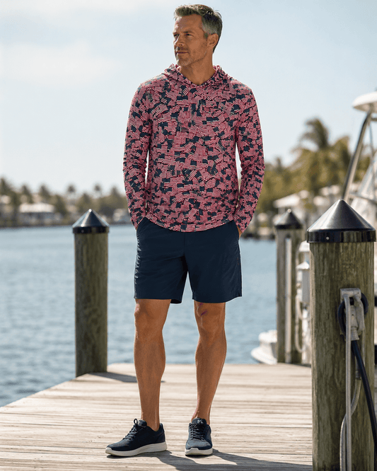 American Flag Hoodie Long Sleeve - Buoy & Boat - Long Sleeve - SMALL