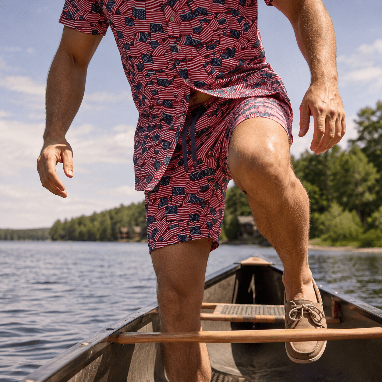 American Flag Boardshort - Buoy & Boat - Swim Trunks - 30