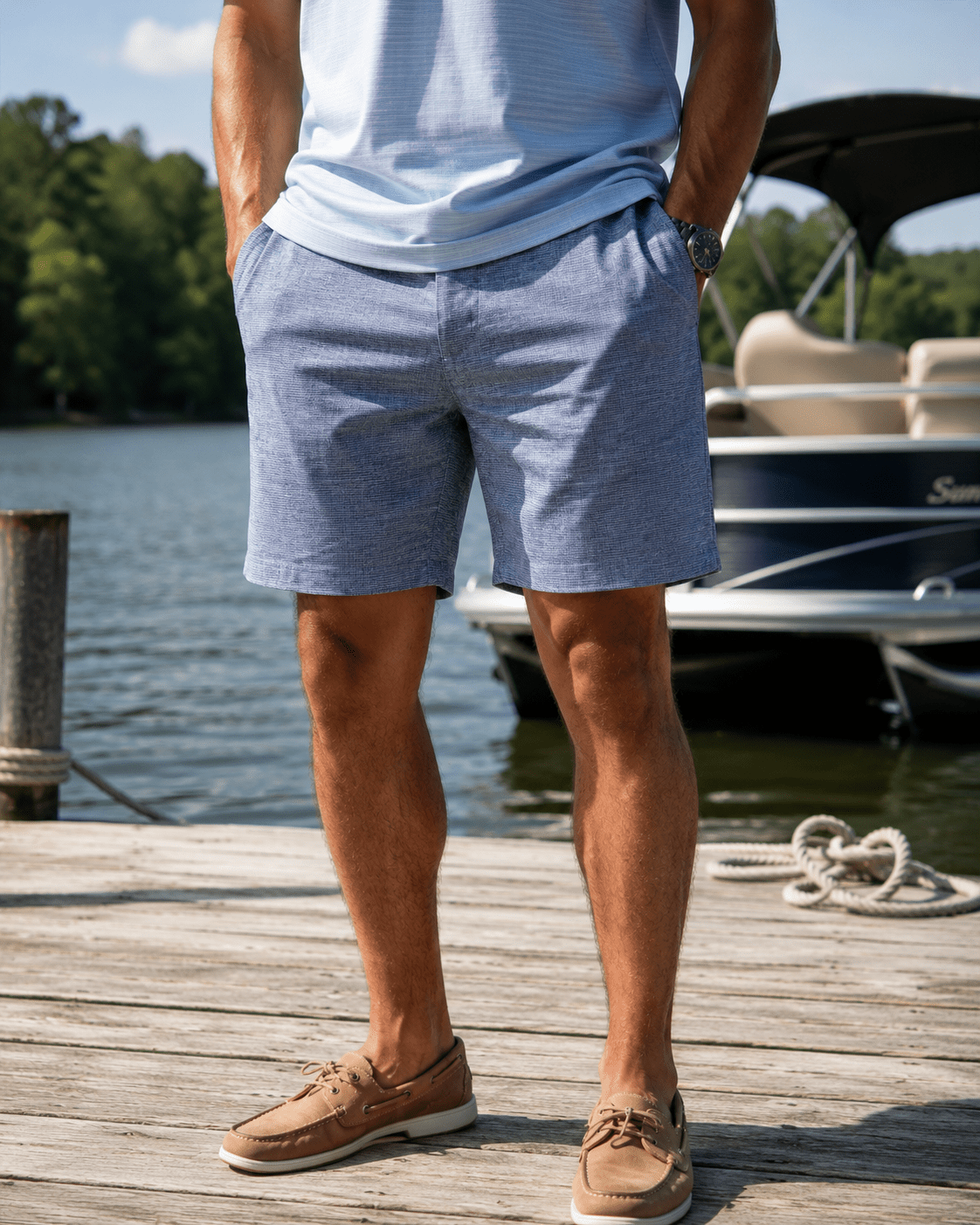 Performance Stretch Shorts - Buoy & Boat - Shorts - Navy