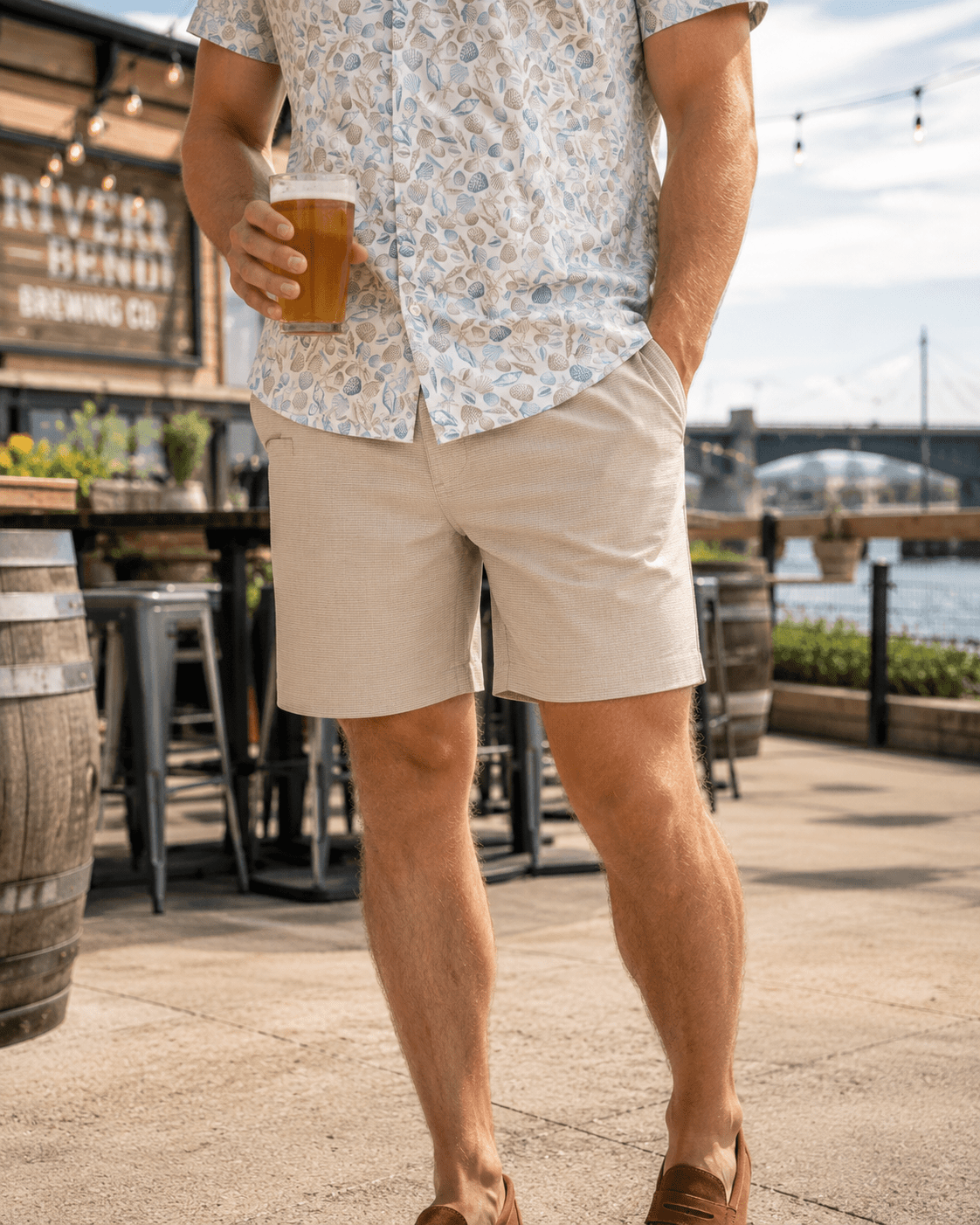 Performance Stretch Shorts - Buoy & Boat - Shorts - khaki