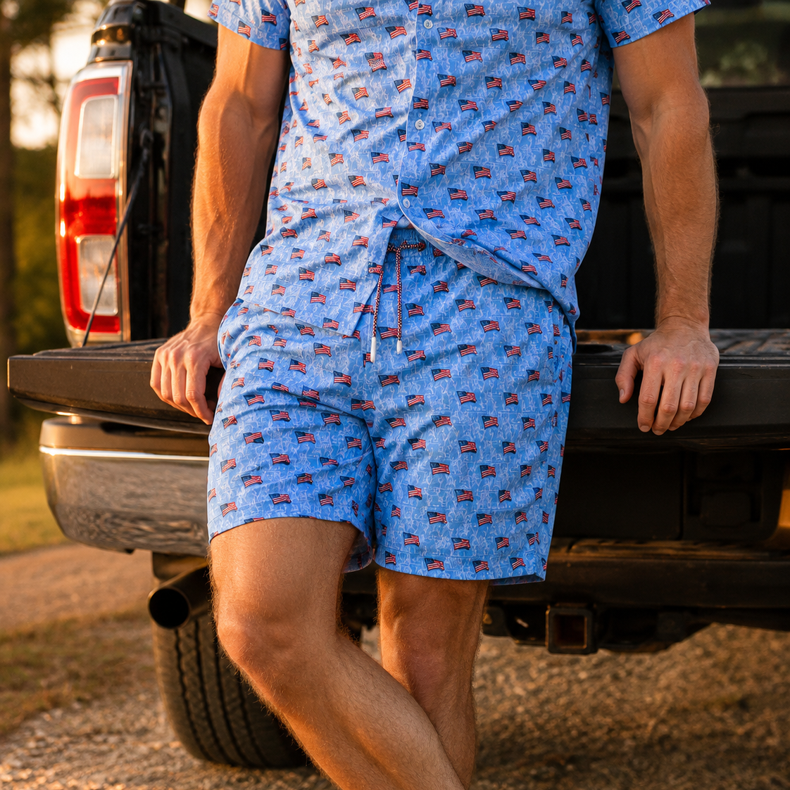 Liberty Flag Woven Shirt - Buoy & Boat - Short Sleeve Woven - 