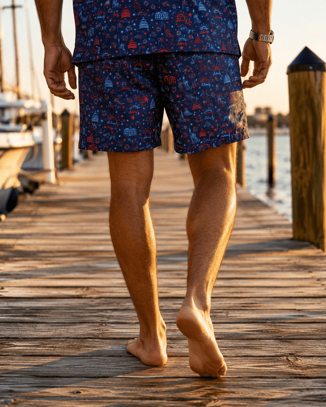Lady Liberty Swim Trunks - Buoy & Boat - Swim Trunks - 