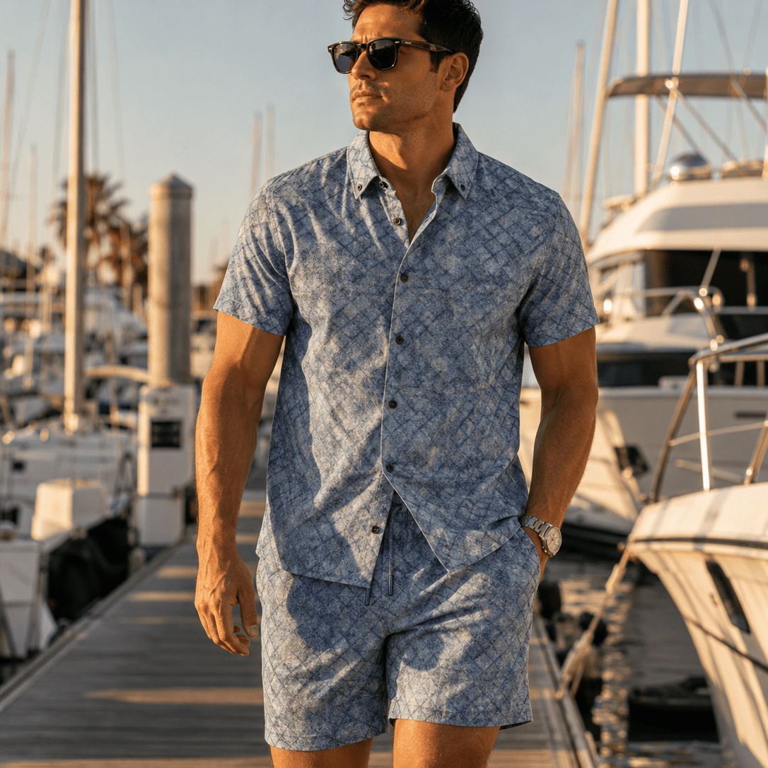 Oxford Diamonds Swim Trunks - Buoy & Boat - Swim Trunks - indigo