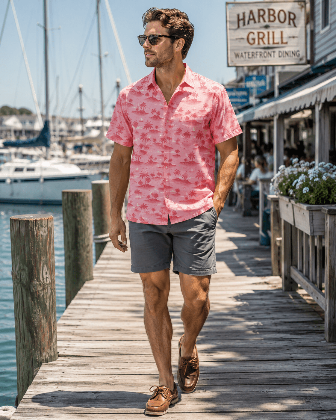 My Isle Woven Shirt - Buoy & Boat - Short Sleeve Woven - Pink