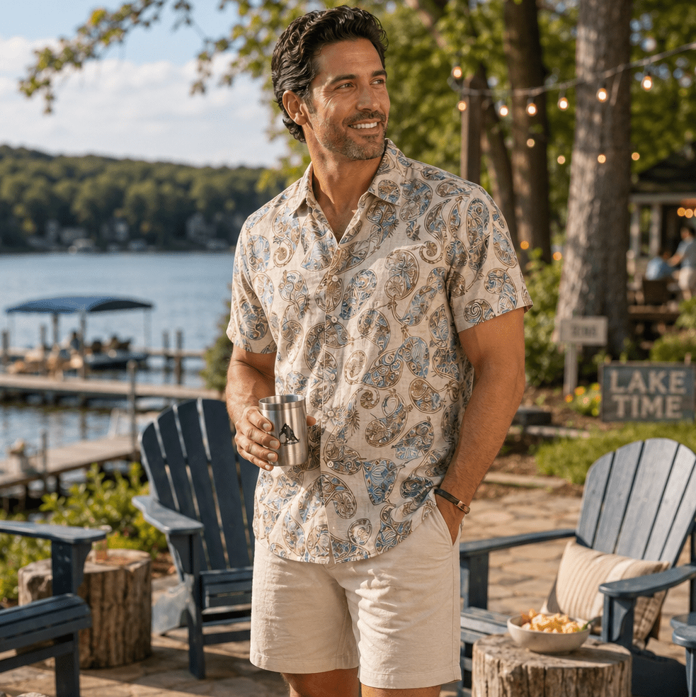 Paisley Time Woven Shirt - Buoy & Boat - Short Sleeve Woven - 