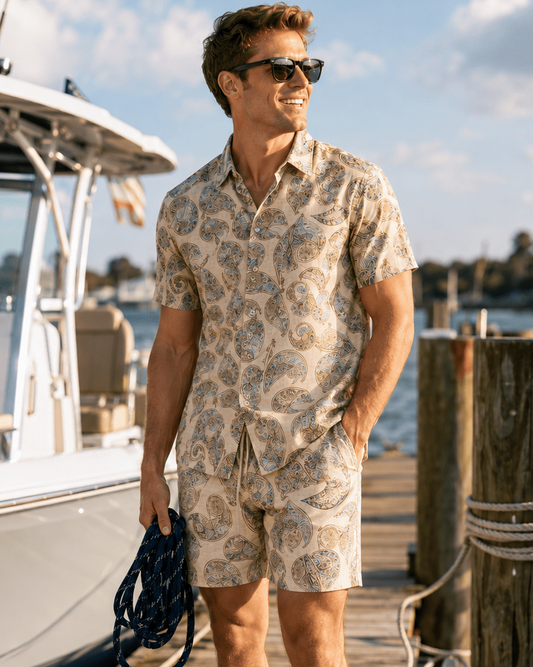 Paisley Time Cabana Set - Buoy & Boat - Cabana Set - S