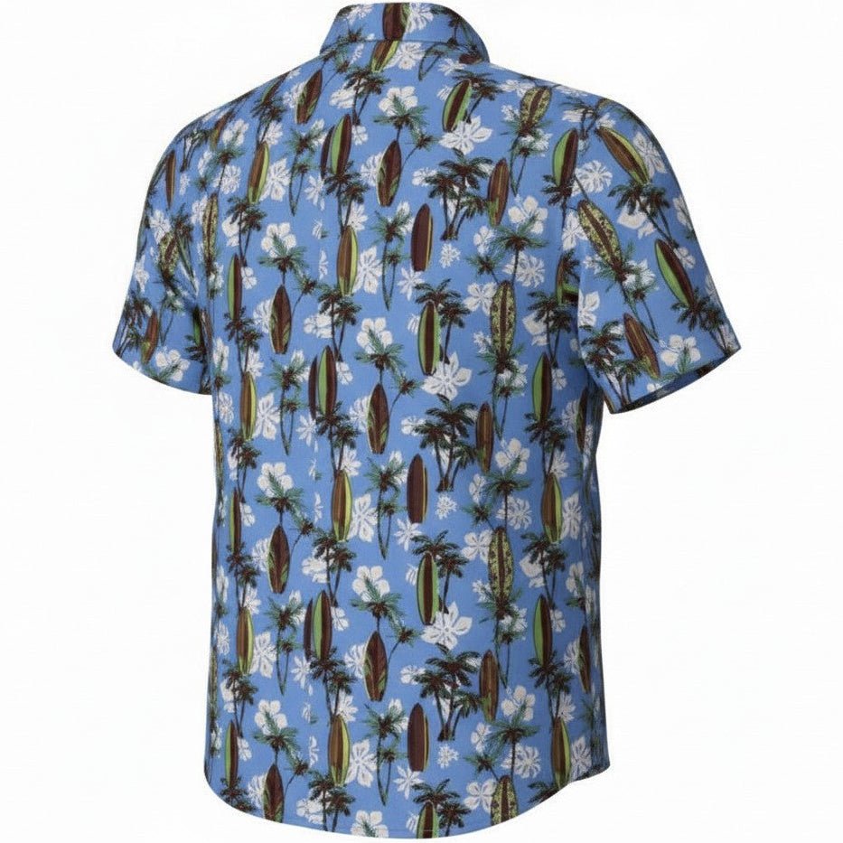 Tropical Surf Woven Shirt - Blue - Buoy & Boat - Short Sleeve Woven - 
