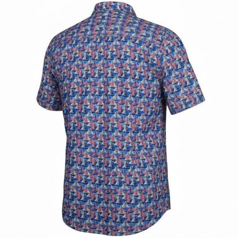 Let's Go Sailing Woven Shirt - Multi - Buoy & Boat - Short Sleeve Woven - 