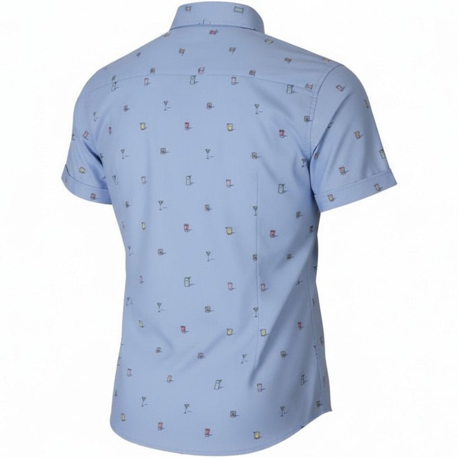 Tipple Oxford Woven Shirt - Blue - Buoy & Boat - Short Sleeve Woven - 