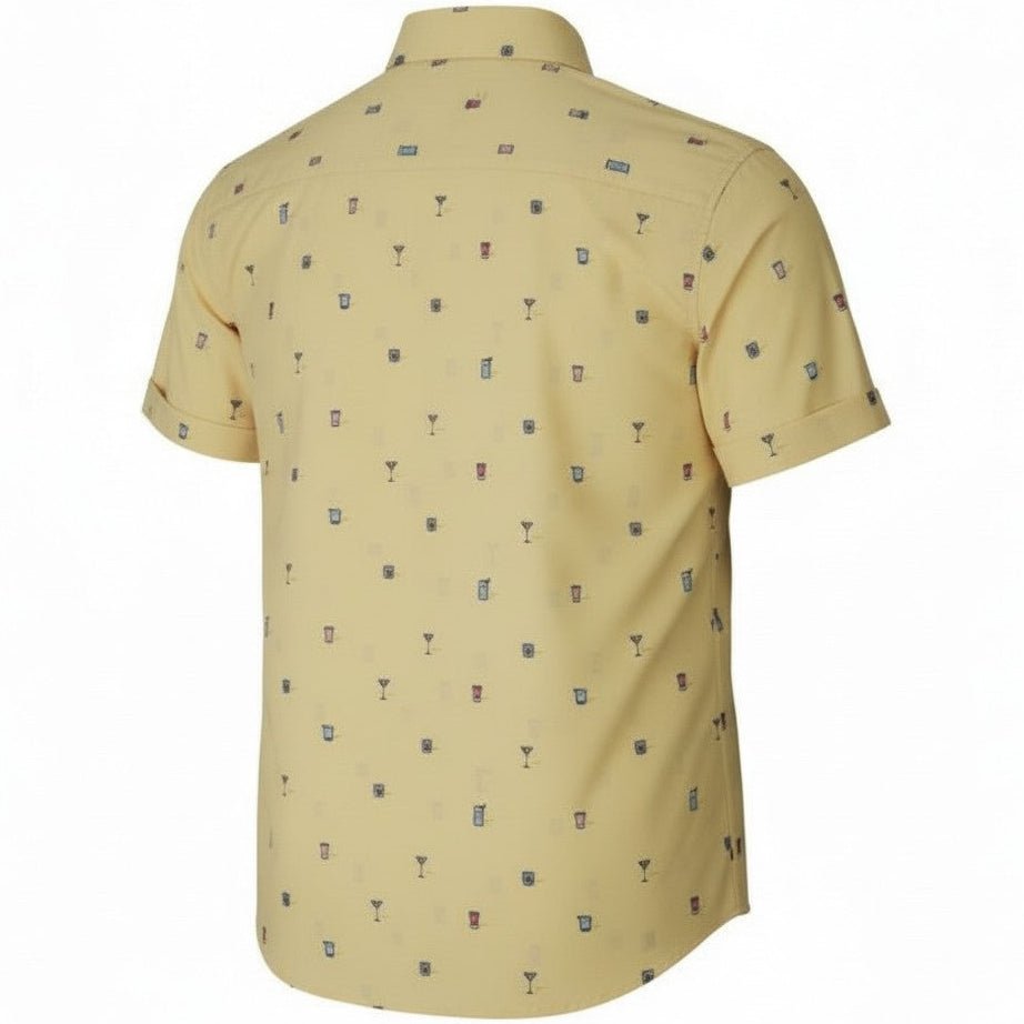 Tipple Oxford Woven Shirt - Yellow - Buoy & Boat - Short Sleeve Woven - 