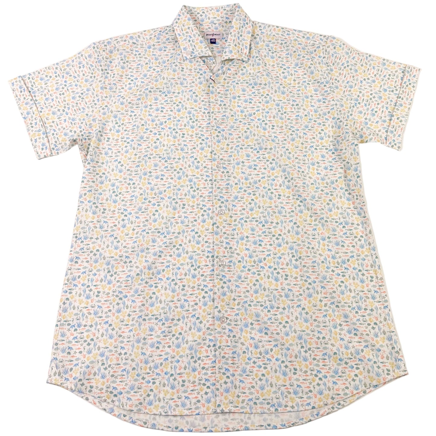 Marine Life Woven Shirt - Buoy & Boat - Short Sleeve Woven - White