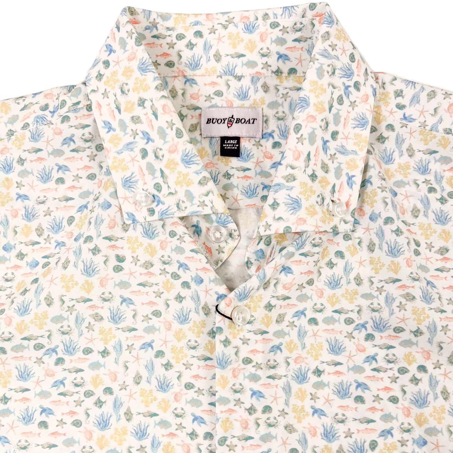 Marine Life Woven Shirt - Buoy & Boat - Short Sleeve Woven - White