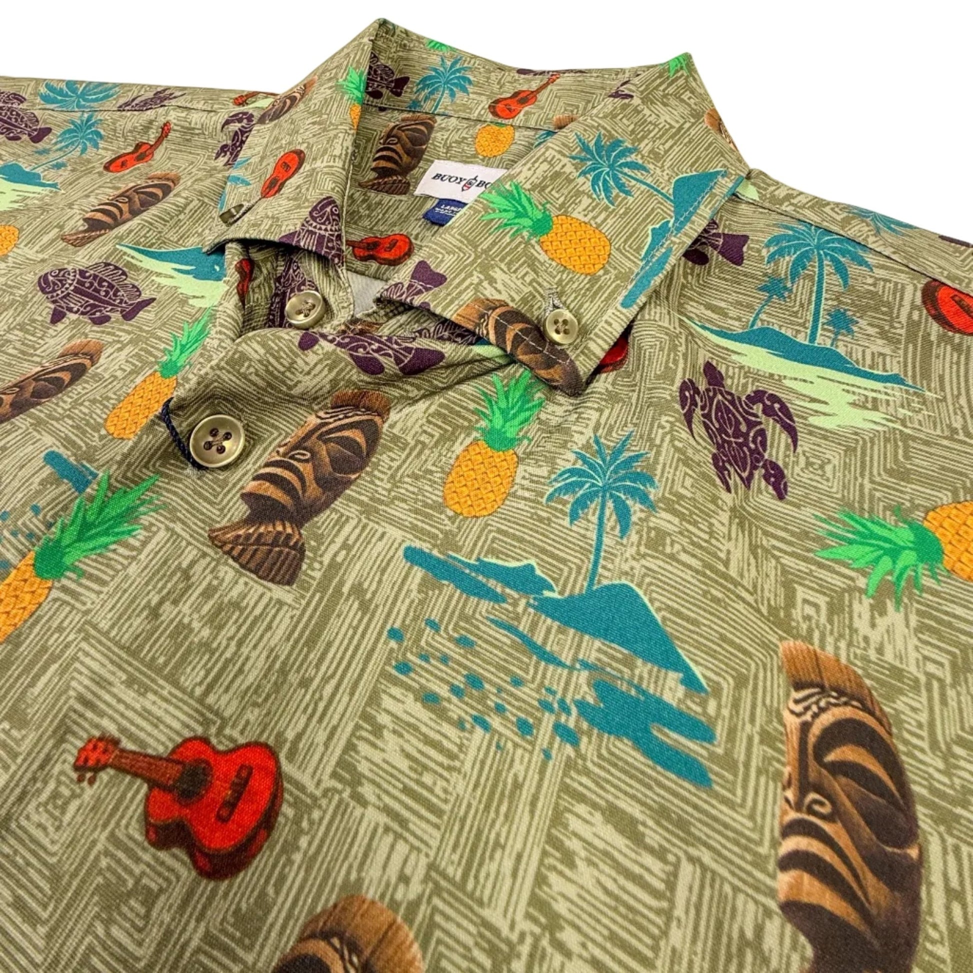 Isla Bonita Woven Shirt - Buoy & Boat - Short Sleeve Woven - Olive