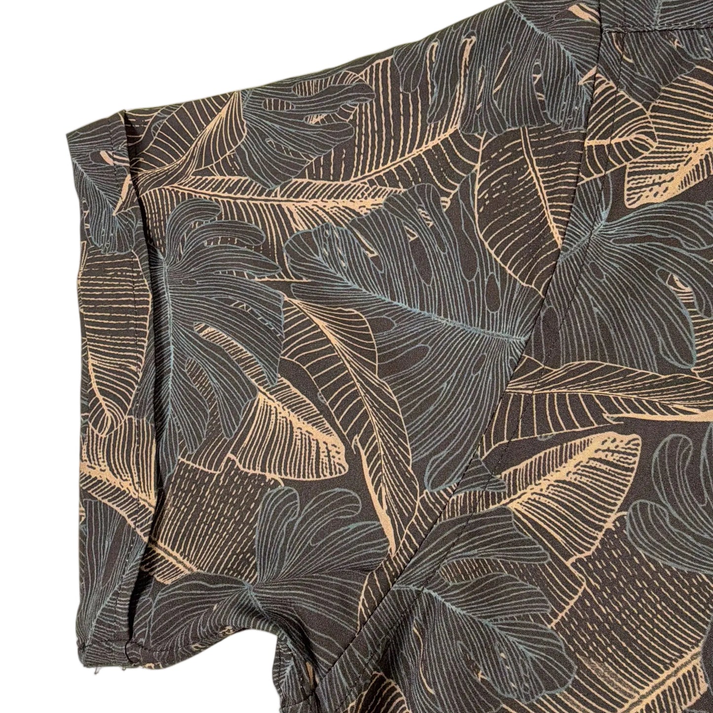 Deep Leaves Woven Shirt - Buoy & Boat - Short Sleeve Woven - Black