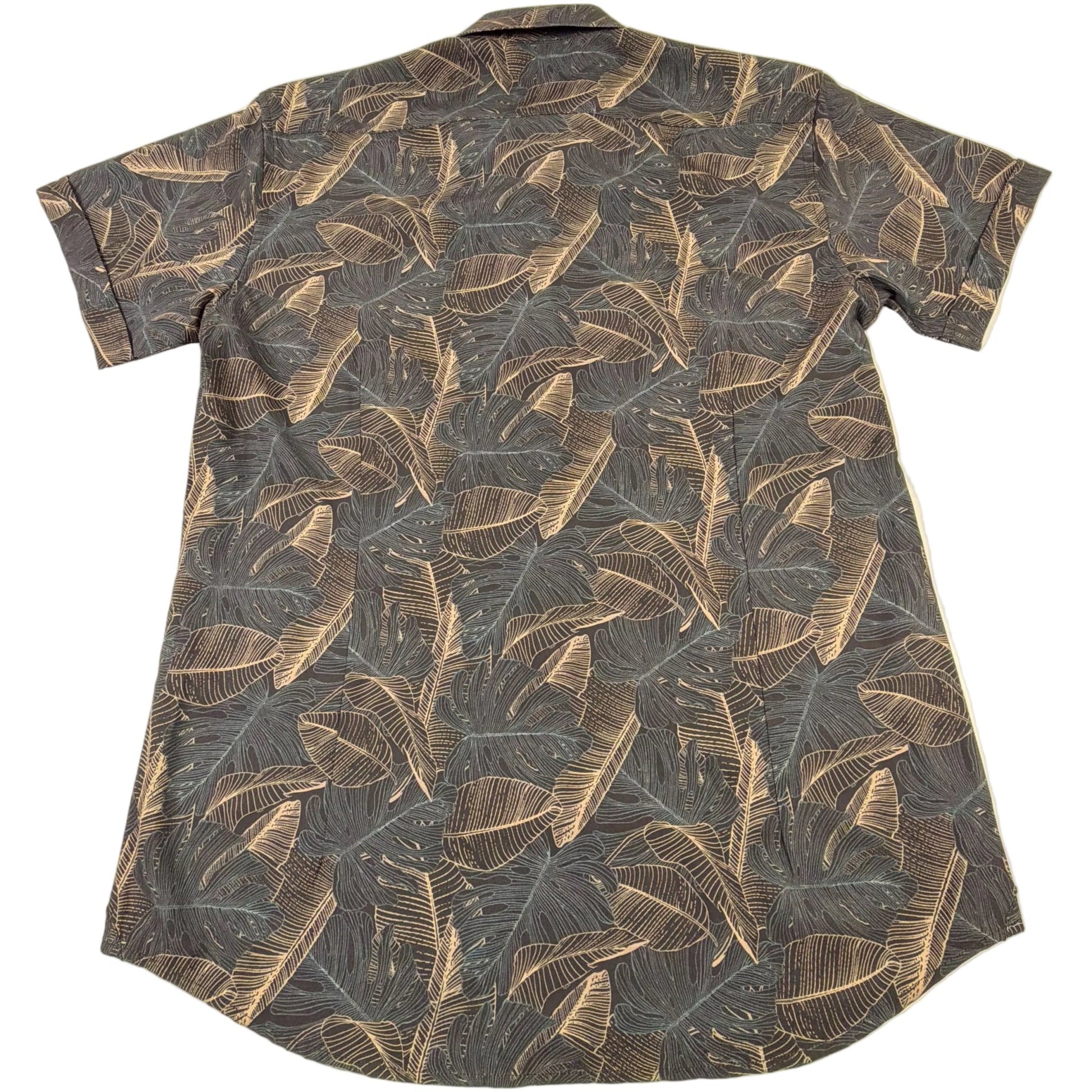 Deep Leaves Woven Shirt - Buoy & Boat - Short Sleeve Woven - Black
