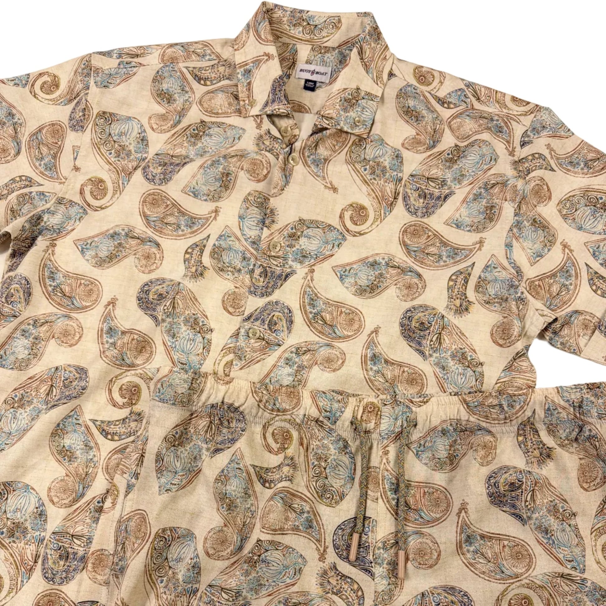 Paisley Time Swim Trunks - Buoy & Boat - Swim Trunks - Tan