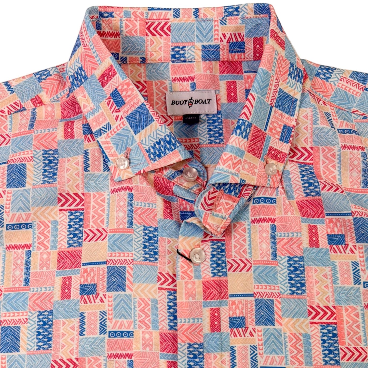 Bluestone Tiles Woven Shirt - Buoy & Boat - Short Sleeve Woven - Multicolor