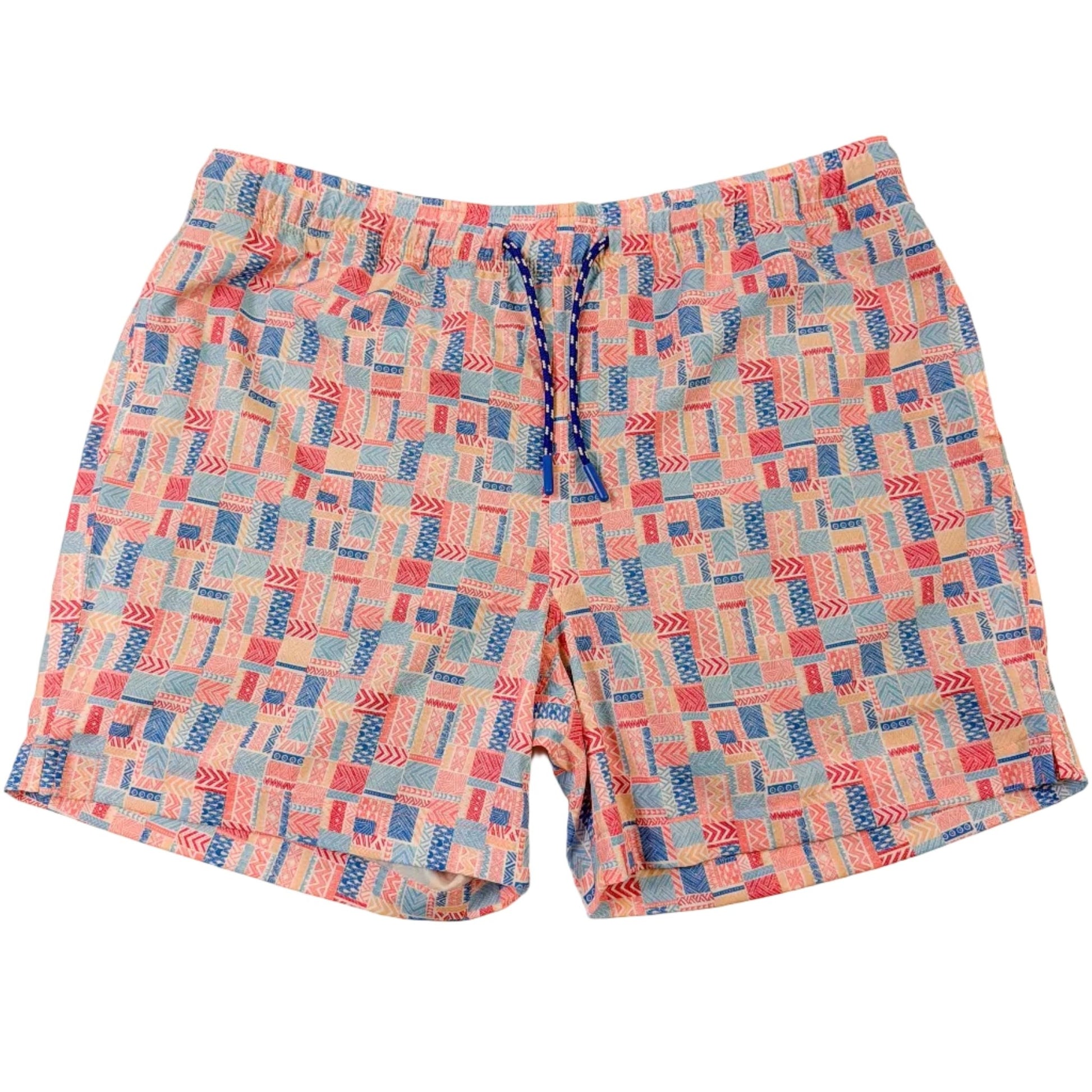 Bluestone Tiles Swim Trunks - Buoy & Boat - Swim Trunks - Pink