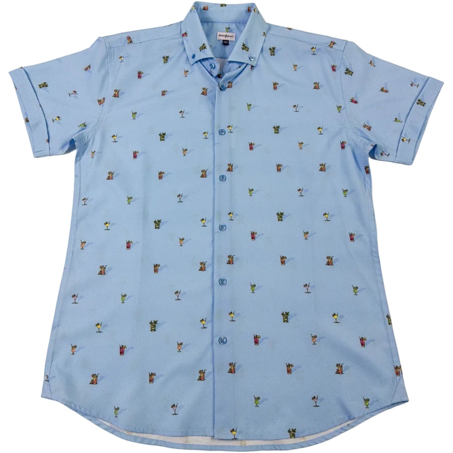Cocktail Hour Woven Shirt - Buoy & Boat - Short Sleeve Woven - Blue