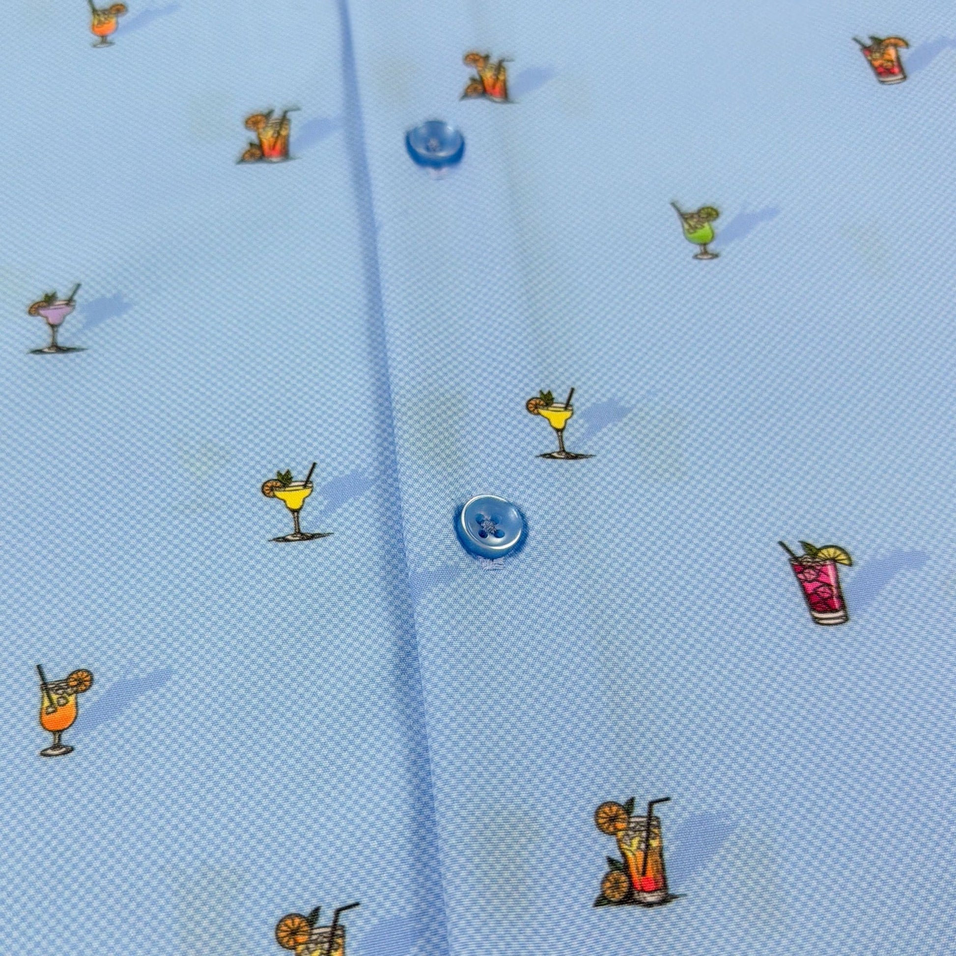 Cocktail Hour Woven Shirt - Buoy & Boat - Short Sleeve Woven - Blue