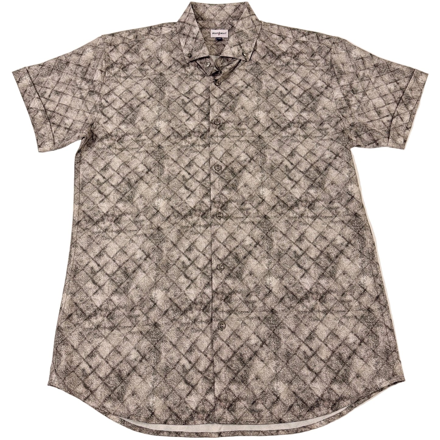 Oxford Diamonds Woven Shirt - Buoy & Boat - Short Sleeve Woven - tan
