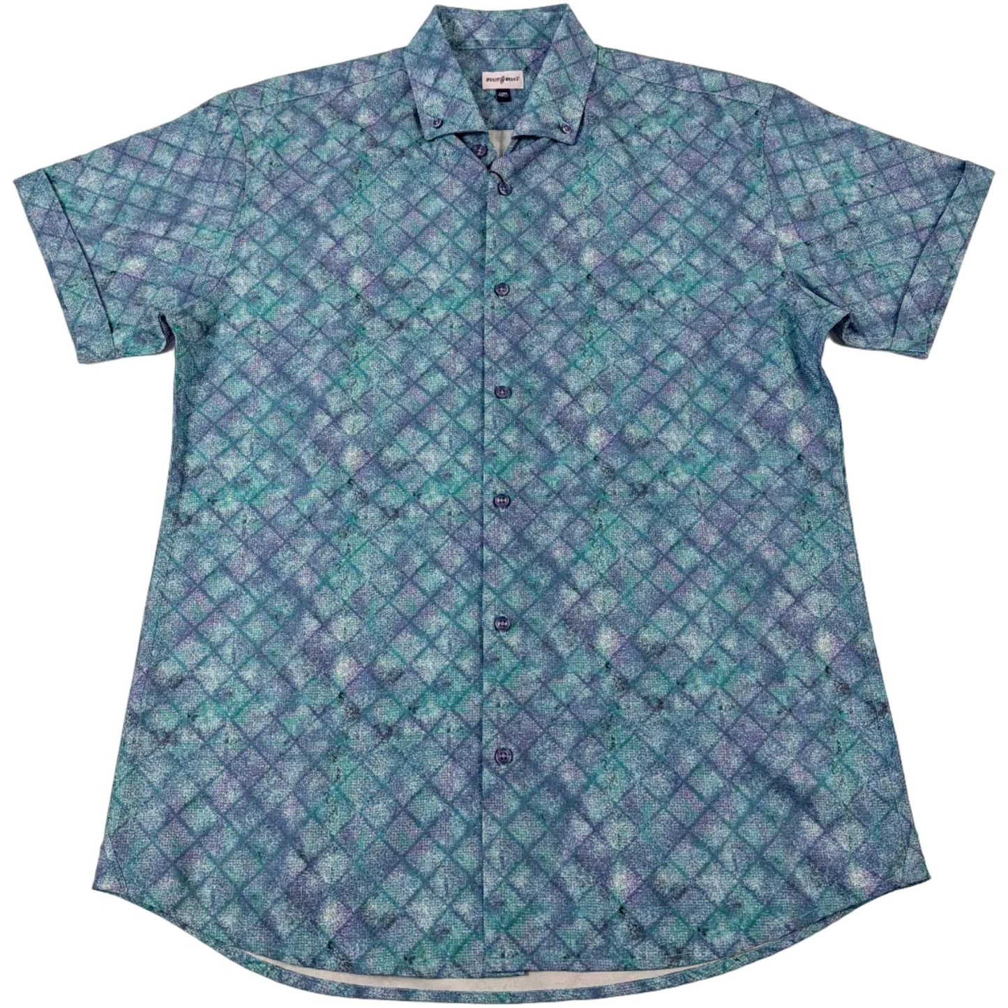 Oxford Diamonds Woven Shirt - Buoy & Boat - Short Sleeve Woven - teal