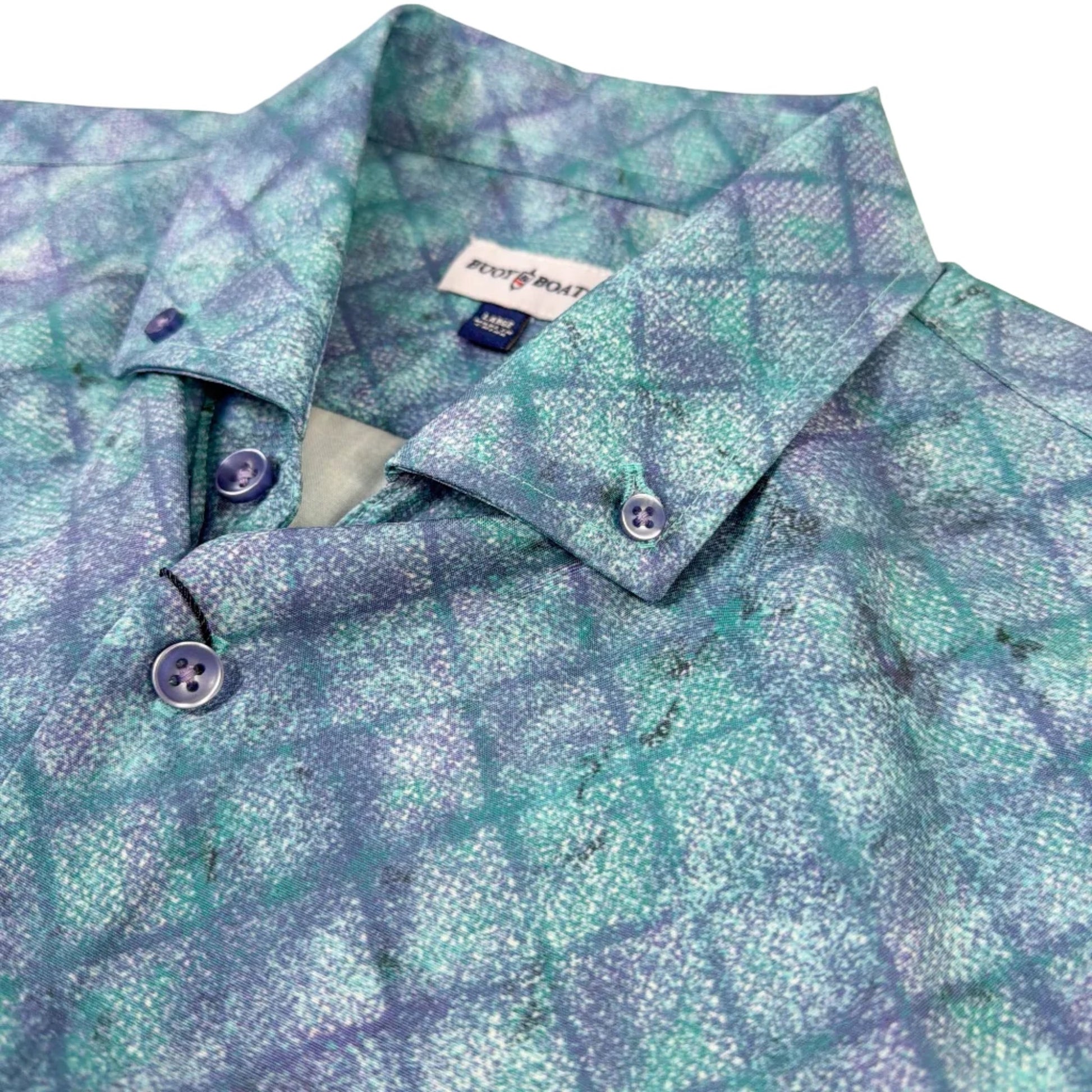 Oxford Diamonds Woven Shirt - Buoy & Boat - Short Sleeve Woven - teal