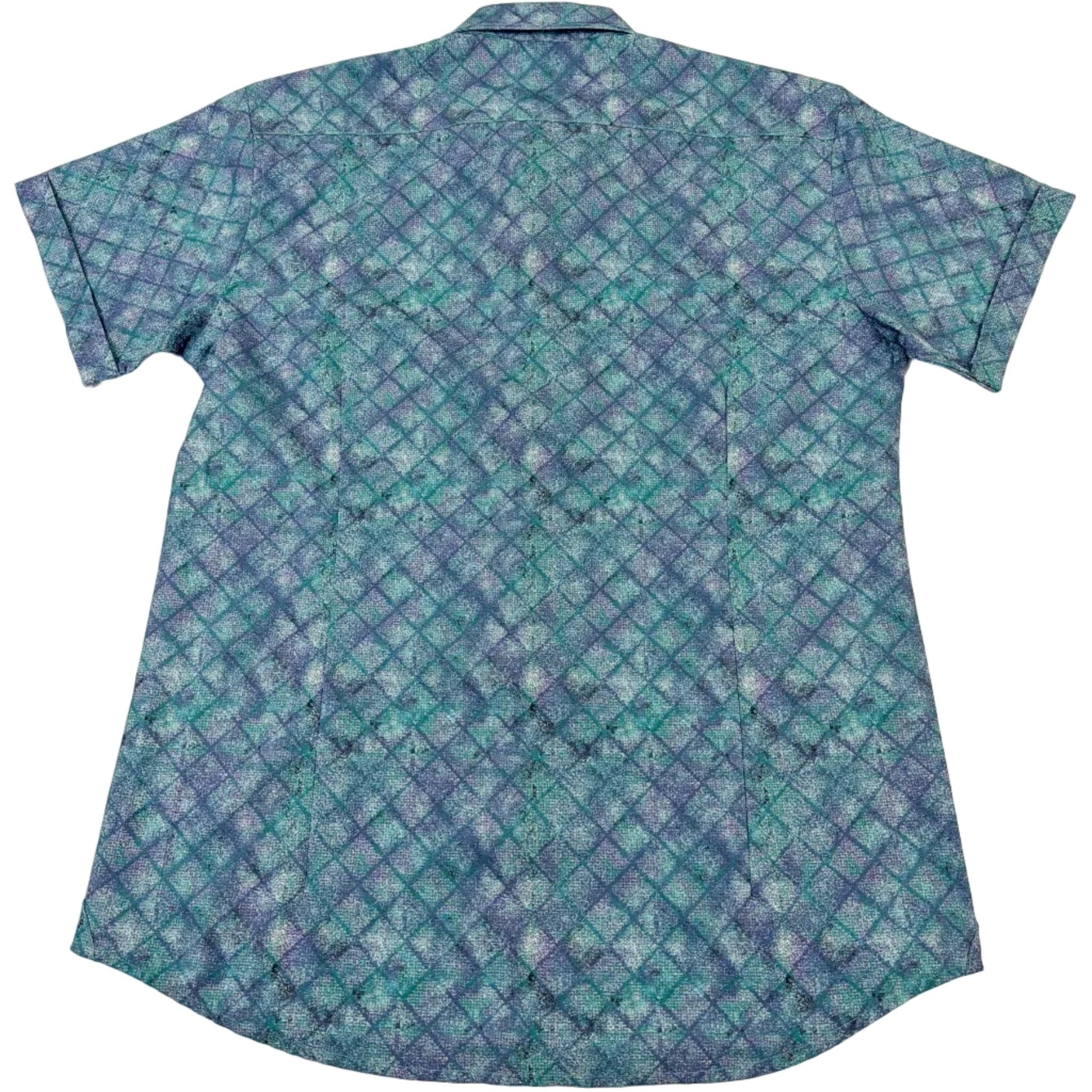 Oxford Diamonds Woven Shirt - Buoy & Boat - Short Sleeve Woven - teal