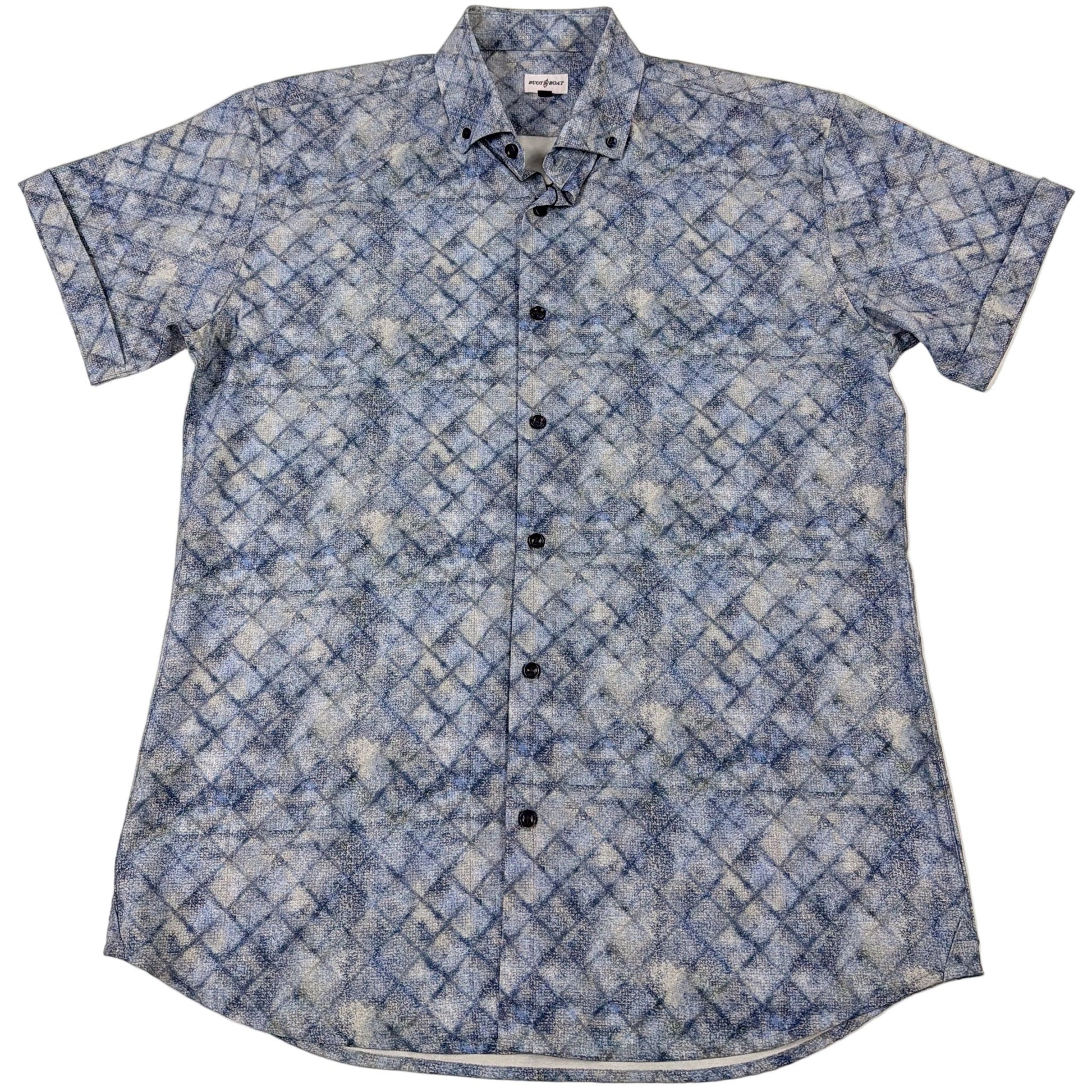Oxford Diamonds Woven Shirt - Buoy & Boat - Short Sleeve Woven - indigo