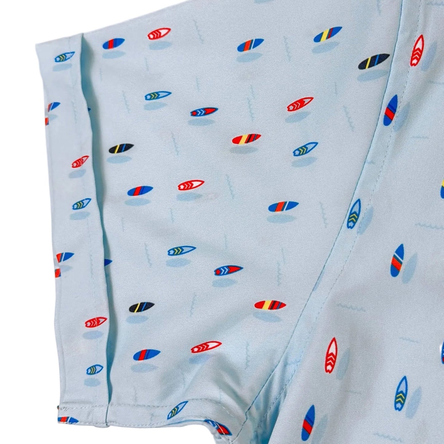 Surfboard Woven Shirt - Buoy & Boat - Short Sleeve Woven - Blue