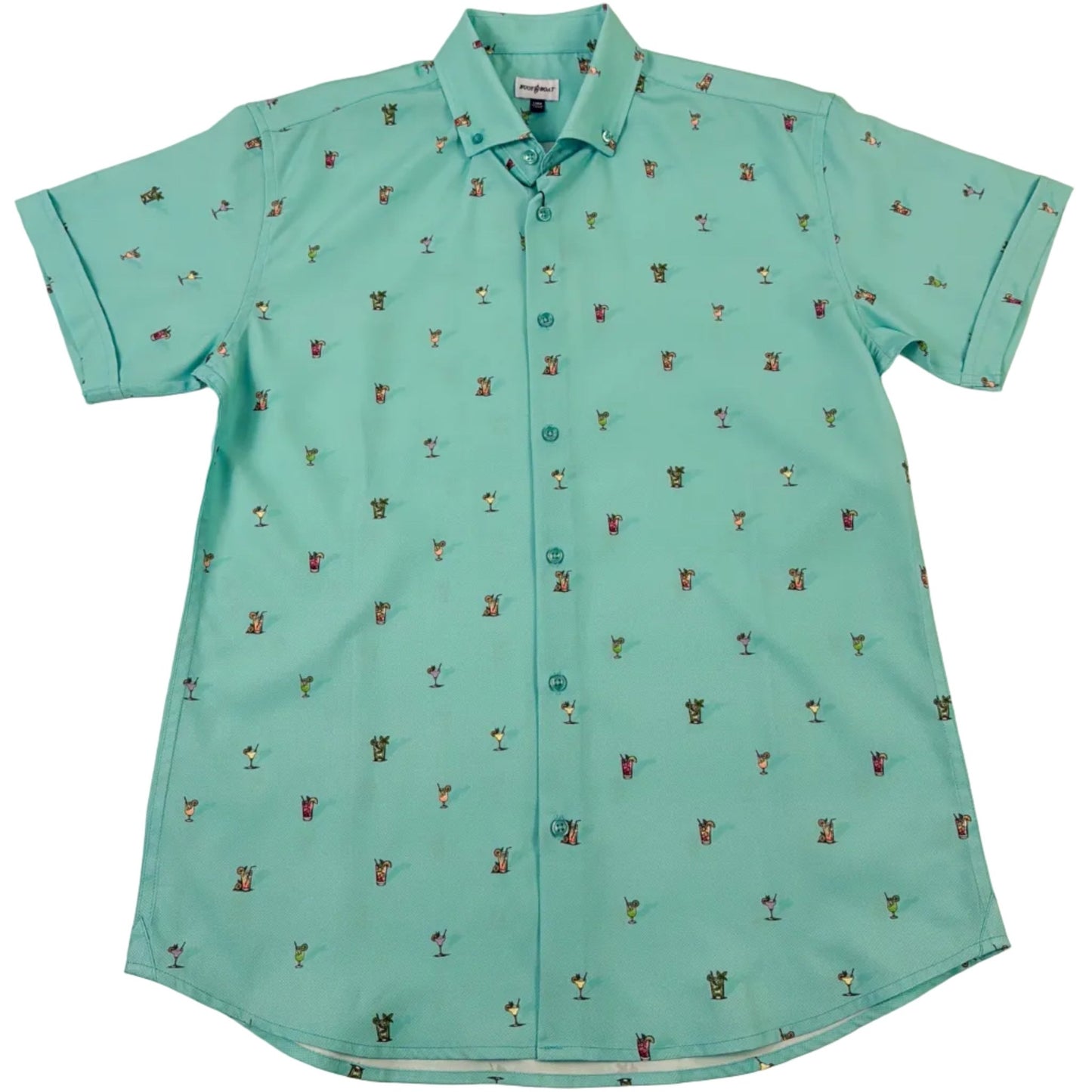 Cocktail Hour Woven Shirt - Buoy & Boat - Short Sleeve Woven - Mint