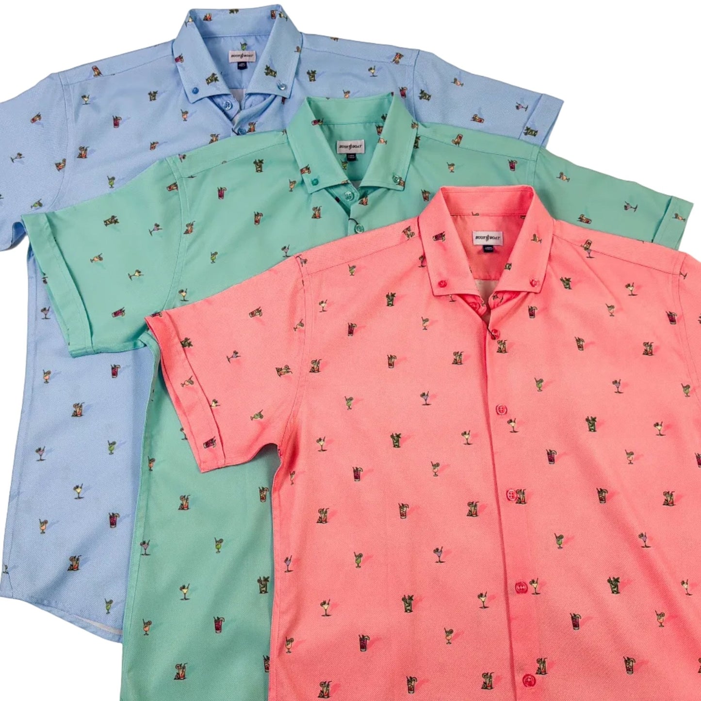 Cocktail Hour Woven Shirt - Buoy & Boat - Short Sleeve Woven - All colors