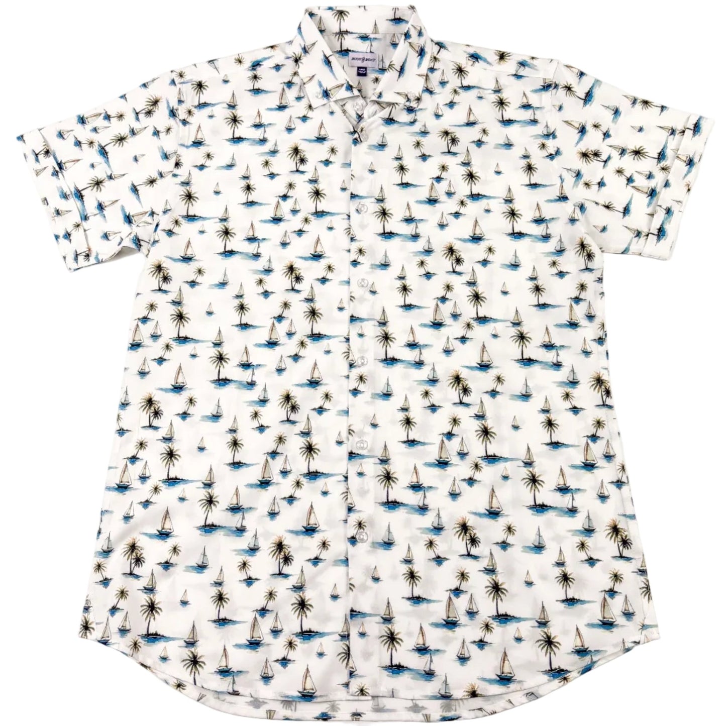 Sail Away Woven Shirt - Buoy & Boat - Short Sleeve Woven - White